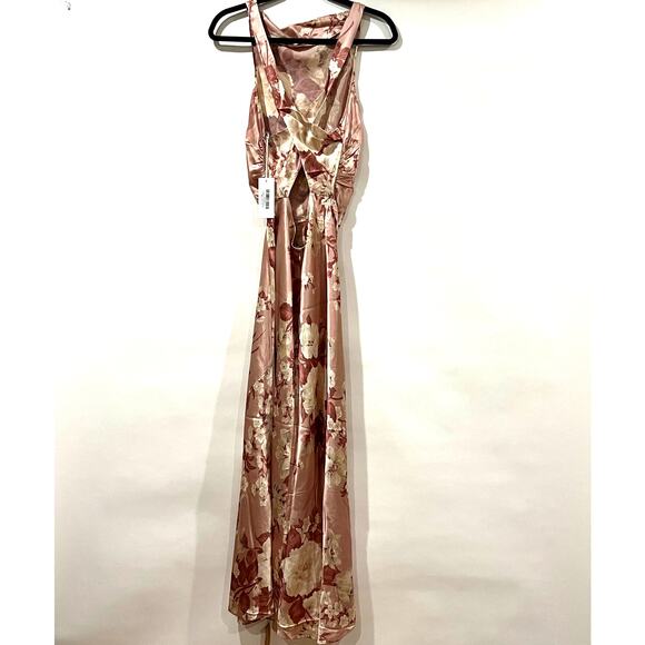 Reformation Women's Casette Silk Dress Bellini Size 10 NWT - Picture 7 of 11